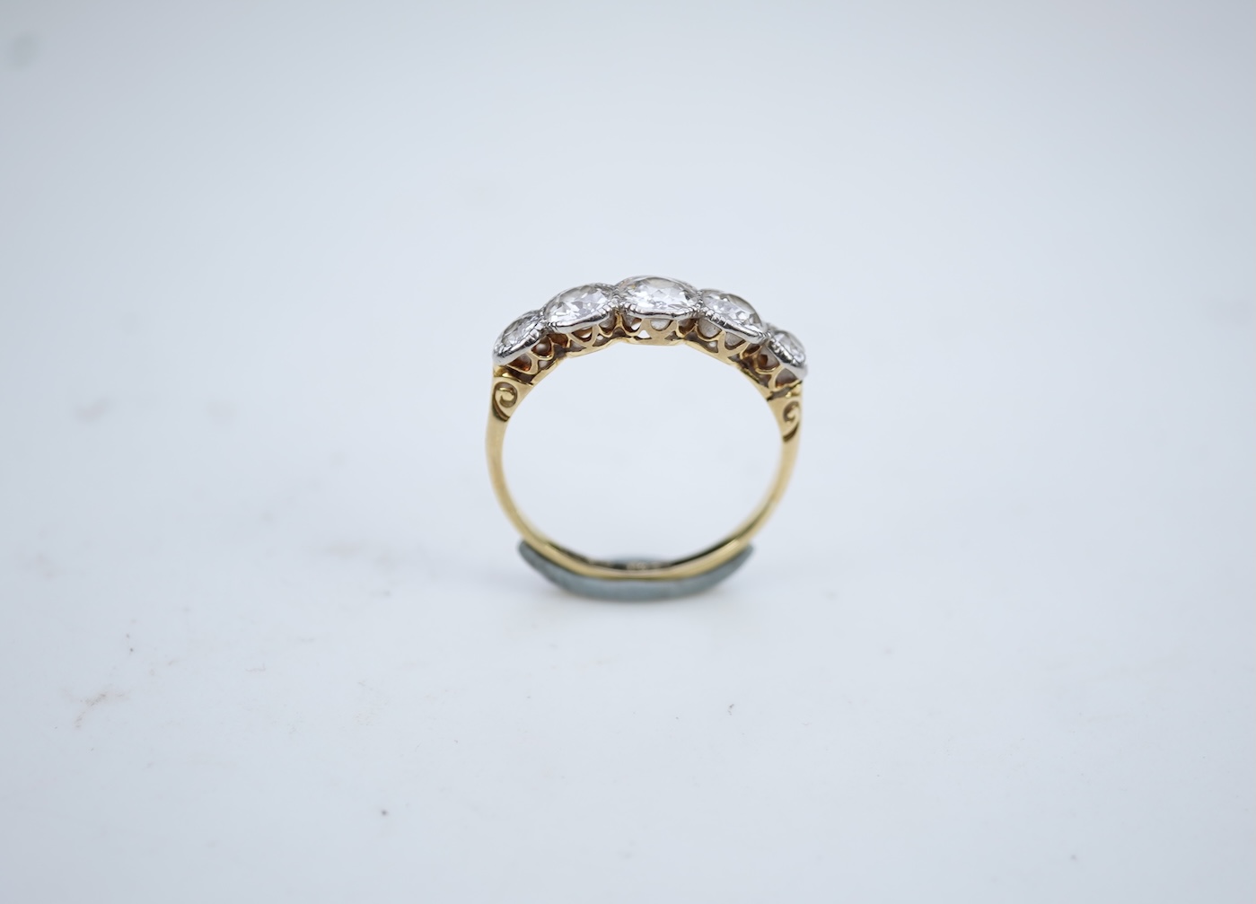 A diamond five-stone ring, early 20th century